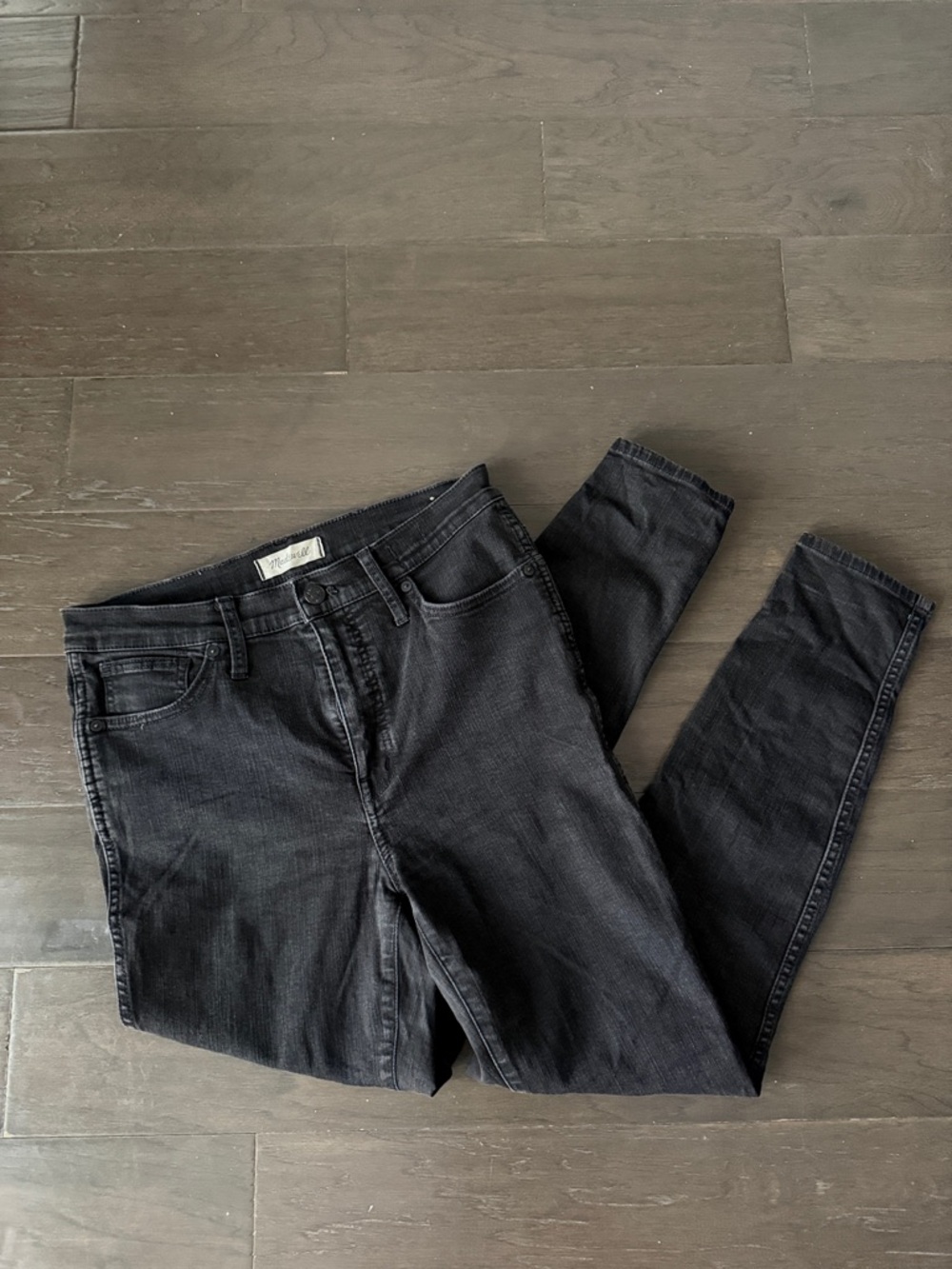 Madewell Black Charcoal High-Rise Skinny Jeans